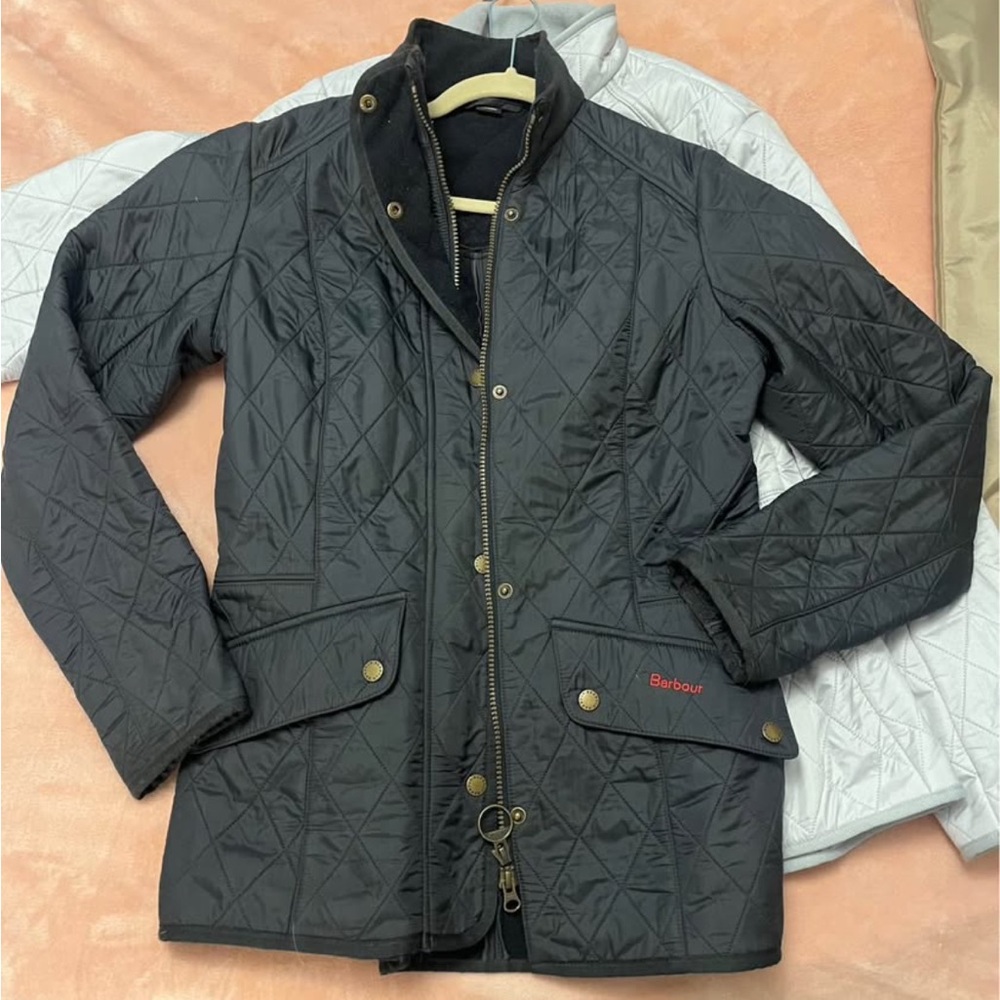 Barbour Quilted Utility Jacket in Dark Gray